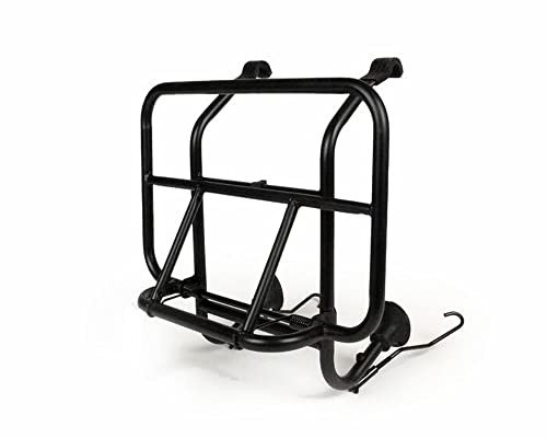 MOTONOSTRA Gepäckträger schwarz klappbar vorne kompatibel für Vespa Smallframe V50, PV125, ET3, PK S, PK XL, PK XL2, Largeframe