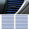 20 Pièces Bandes Décoration de Sortie d’Air de Voiture，Bandes Décoratives Voiture Accessoire Voiture Interieur Decoration pour Climatisation de Voitures Sortie d'Aération Grilles (Bleu)