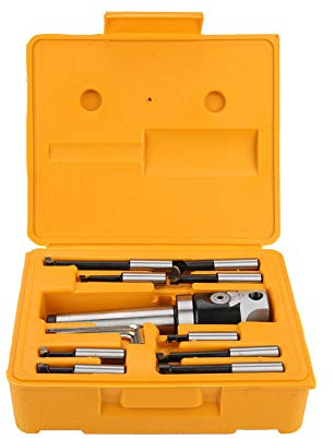 AUNMAS CNC-Fräswerkzeuge Contains MT4-M16 Dorn-Adapter, Bohrkopf, 9 Bohrstangen and 3 Schraubenschlüssel Boring Bar Set