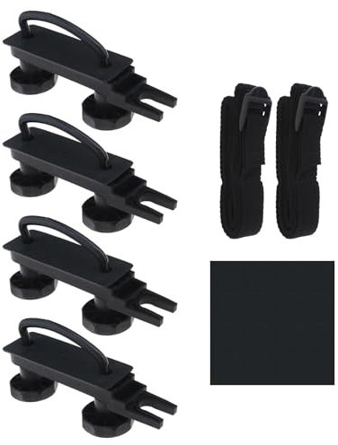 SG Store 4Pcs Galvanized Steel U-Bolts Roof Box Mounting U Bracket Universal Roof Box U-bolts Clamps with Heavy-Duty Locking Nuts Car Accessories