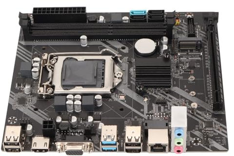Placa Base LGA 1155, Placa Base DDR3 para Intel B75, PCIe X16 de Doble Canal SATA3.0 DDR3 4 USB2.0 2 USB3.0 Placa Base LGA 1151 de Potencia Trifásica para Computadora PC