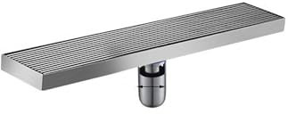 NJDQFA Edelstahl Bodenablauf Komplettset Schnelle Entwässerung,Duschablauf Extra Flach,Duschrinne Mit Siphon Und Filter,Middle Drain,10 * 60cm
