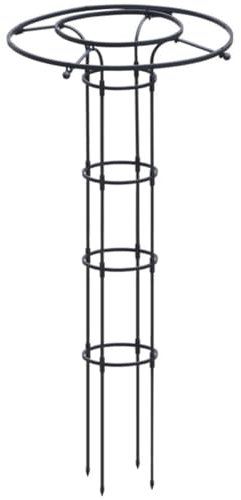 Glorlliant Plant Support Stakes, Garden Plant Support Ring, Umbrella Trellis Tower, Plant Support Hydrangea Cage Peony Frame, Plant Climbing Frame, Rose Cage Support For Garden, 25-50cm Ø x 120cm H