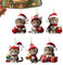 6/7 palline di Natale a forma di gatto, divertenti palline di Natale, decorazioni per albero di Natale, gattino, decorazione da appendere in acrilico 2D divertente albero di Natale