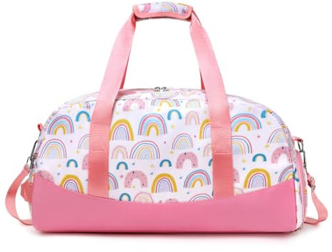 Lmwzh Kinder Sporttasche Reisetasche mitSchuhfach Turnbeutel wasserdichte Schwimmtasche(Regenbogenfarben)