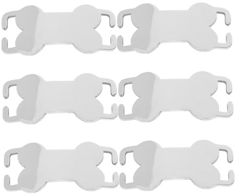 Milisten 6pcs DIY Dog Tags for Men Personalised Stainless Steel Pet Tags Pet Accessories