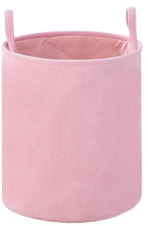 HNYQQL Aufbewahrungskorb, 40 l, faltbarer Babykorb, mittelgroßer Korb für Schlafzimmer, Schrank, Schlafsaal, Waschküche (Rosa)