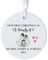 Personalised First Christmas Bauble for Family of 3, New Parents Keepsake, Baby's 1st Xmas Tree Decoration, Ceramic Hanging Ornament