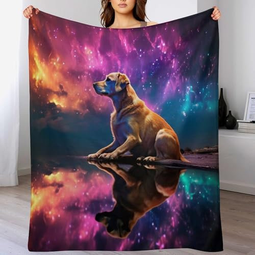 AAPZY Decke Stern Dog Decke Tagesdecke - Weiche Flannel Decke Mit Muster Sofadecke - Baumwolldecke Wohndecke Sofaüberwurf Bettüberwurf （150×200cm）