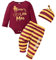 Asmea Baby Kleidung Harry Baby Kleidung Mommy's Little Man Neugeborene Jungen Mädchen Langarm Body + Hose + Hut Harry Babyartikel Baby Geschenk Junge Baby Shower 3PCS Babykleidung Neutral Rot