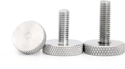1-10 Stück Edelstahl-Rändelschraube M2 M2.5 M3 M4 M5 M6 M8 M10 GB835 304 Flachkopfschraube mit Handfestziehen(X 5mm,M2 10PCS)