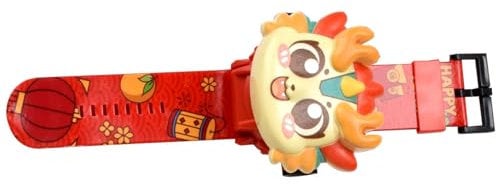 Teupyon Animal Projector Watch Toys - Animal Dragon Head Digital Watch Projector | Adjustable Projection Watch Digital Screen with 24 Patterns for 3+ Years Kindergarten