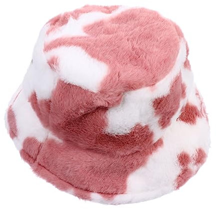 Holibanna 1stück Stylischer Warmer Fleece Bucket Hat Für Damen Und Flauschiger Fischerhut Für Herbst Winter Für Und Outdoor-aktivitäten Rosa