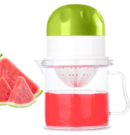 Tragbarer manueller Entkalker – 450 ml Clear Conteiner Fruit Press | Tragbare Zitronenpresse | Effizienter Guave-Entkalker, leichtes Küchenutensil, ideal für
