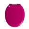 Wttfc Runder WC Sitz 36 * 41Cm, Toilettendeckel Mit Absenkautomatik, Klodeckel Runde Mit Quick Release Funktion Für Einfache Reinigung, Klobrille Mit Verstellbaren Scharnieren,Fuchsia