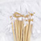 50 Stück Wedding Wands, Wedding Wands Sitzplan Hochzeit Luftschlangen mit Groß Glöckchen und Hochzeitsbändern, Zauberstäbe Seidenfeenstab für Hochzeiten, Geburtstage,Feiertagsfeiern (Weiß)