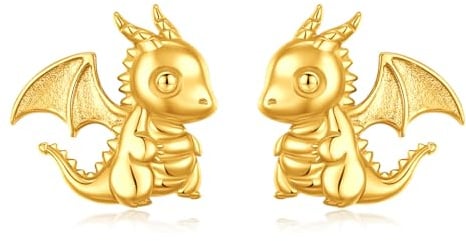 INFUSEU Frauen Ohrringe, 925 Sterling Silber Keltische Knoten/Claddagh/Kleeblatt/Totenkopf/Herzförmige/Drachen/Schwert Ohrringes Schmuck Geschenke für Frau