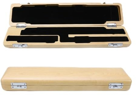 Conboxus Flötenetui aus Holz für 17 Löcher, Samtfutter zum Schutz, Premium-Hartschale mit Schnalle, langlebiger Flötenschutz (Holz)