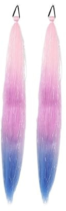 Damen 26 Zoll gepaarte synthetische Perücke, Pferdeschwanz-Farbverlaufsfärbung, Laser-Seiden-Langhaar-Pferdeschwanz for Frauen Alltag(PY511-26-1)