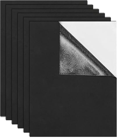 Self Adhesive Foam Sheets 3mm Thick, 6pcs Non Slip Self Adhesive Foam Pads Sheet for Furniture Floor Protector Black Pads 30 X 21cm