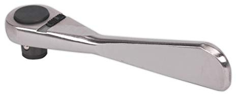 Sealey AK6961 1/4-inch Hex Stainless Steel Micro Ratchet Bit Driver, Silver