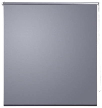 vidaXL Verdunklungsrollo 80x175 cm Grau Seitenzug Kettezug Klemmrollo Klemmfix
