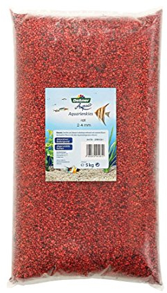Dehner Aqua Aquarienkies, Körnung 2 - 4 mm, 5 kg, rot
