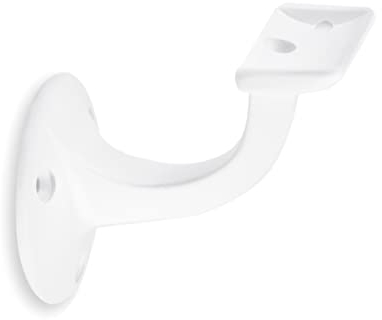 Handlaufhalter weiß gerade Auflage mit Schraubloch (matt)