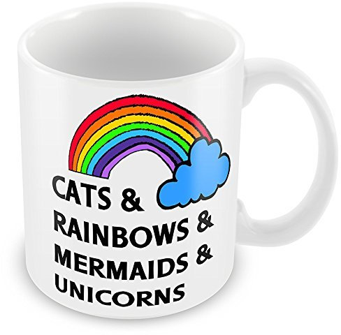 Cats & Rainbow & Mermaids & Unicorn Christmas Novelty Gift Mug