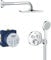 Grohe Grohtherm SmartControl Duschsystem UP Komplettset inkl. Thermostat, Kopfbrauseset, Handbrause, Brauseschlauch chrom 34743000 rund