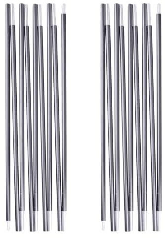 TRIWONDER Zeltstange Ersatz, Alu Tarp Stangen Camping Zubehör mit Zeltstange Reparatur Set (343cm)