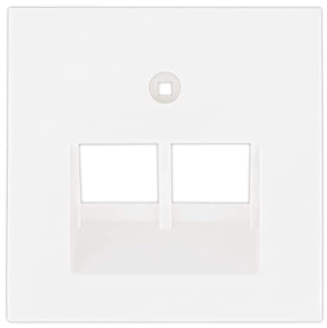 REV 0236670106 Quadro, Netzwerkdosen Abdeckung, weiss