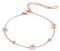 Kim Johanson Edelstahl Damen Fußkettchen Set *Timeless* in Roségold & Silber mit Zirkonia Steinchen besetzt & einem starken Karabinerverschluss inkl. Schmuckbeutel (Roségold)