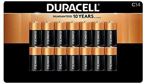 Duracell Alkaline C Batteries | Long Lasting Power CopperTop All Purpose C Battery For Household And Business - 14 Count
