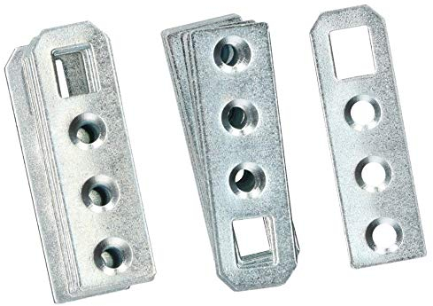 KOTARBAU® 100 Colgador para muebles, 50x15x1,0 mm, Herrajes para colgar muebles, Colgador metálico para módulos de cocina suspendidos, Ideal para colgar armarios de cocina, cabeceros, 100 unidades