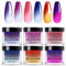 6 Box/Set Temperature Mood Changing Colors Fine Dipping Powder Dip Powder Color Collection, Sun Orange/Yellow, Rose Pink/White Glitter, Green Blue Purple (W-3-1-2-8-10-17-10g/box) …