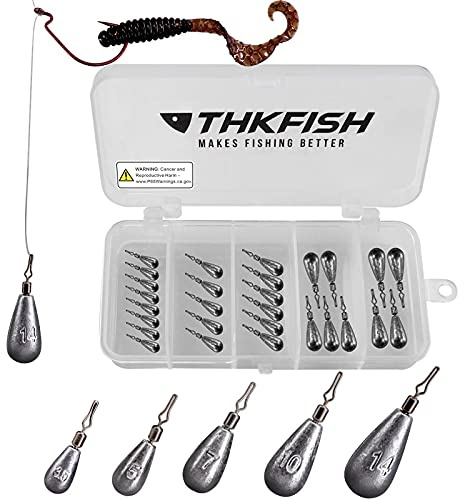 THKFISH 28pcs/103pcs/123pcs Angelzubehör Set, (3,5g/5g/7g/10g/14g) Angel-Senkgewichte, Drop-Shot-Gewichte, Drop-Shot-Satz, Wacky-Rig-Haken, Offset-Haken, Drehgelenke, Karabinerhaken