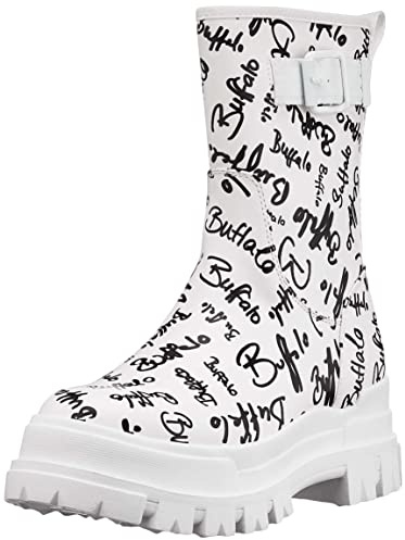 Buffalo ASPHA Rain Lo, Stivali alla Moda Donna, Bianco Nero, 38 EU