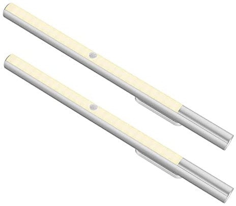 BLS LED Closet Light Battery Powered, T402 Super Bright Wireless Under Cabinet Lighting | Motion Sensor Light | 4500mAh Rechargeable Battery Operated | Stick on Lights | 180 Days Battery Time 2 Packs