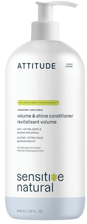 ATTITUDE Extra Gentle Hair Conditioner for Sensitive Dry Scalp, Soothing Oat, Naturally Derived Ingredients, Dermatologically Tested, Vegan Detangler, 946 mL
