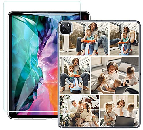 Funda de TPU para tablet personalizada para iPad 5ª generación iPad Pro 5.9 2021 pulgadas A1673/A1674/A1675/iPad Pro 12.9 pulgadas 2021 (transparente negro Layuot 6 imágenes)