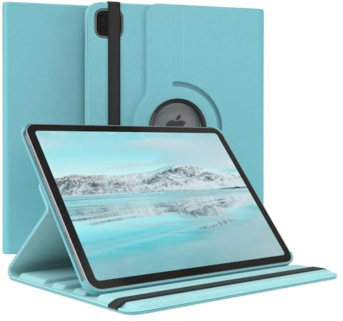 EAZY CASE - Tablet Hülle für iPad Pro 11 2022/2021 4./3. Gen. Schutzhülle 11 Zoll Smart Cover Tablet Case Rotationcase zum Aufstellen Klapphülle 360° drehbar mit Standfunktion Tasche Kunstleder Blau