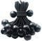 HomWanna Bungee Balls Cords 25Pcs - 4 inch Black Flag Bungees Ties, Heavy Duty Tarp Banner Marquee Canopy Elastic Tie Down Straps for Telescopic Flag Pole Camping Tent Tarpaulin Cargo, UV Resistant