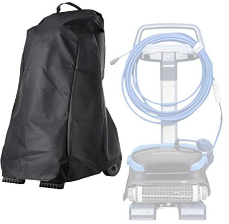 Gereton Housse de Protection pour Robot de Piscine, Housse de Protection pour Robot Nettoyeur de Piscine, Couverture de Chariot Anti-poussière Pare-Soleil Imperméable Noir