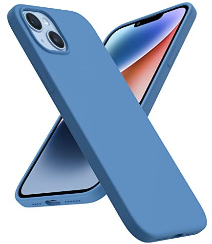 ACRONIX Compatible with iPhone 14 Plus Case 6.7, Silky-Soft Touch Liquid Silicone Case Shockproof Rubber Case Comprehensive Protection Cover for iPhone 14 Plus-Blue