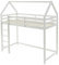 Vente-unique-Hochbett Hausbett - Kiefernholz - 90 x 190 cm - Weiß - TARZIA