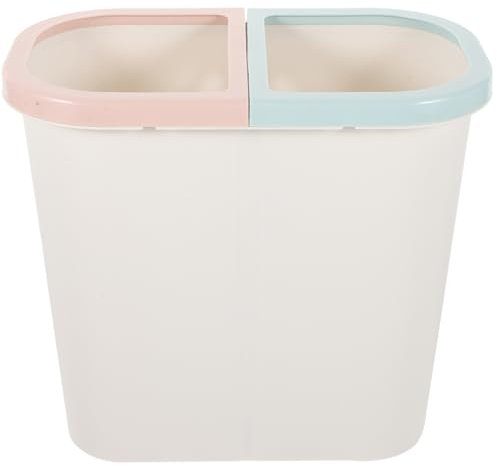 Poubelle à double compartiment - Poubelle de recyclage classifiée - Poubelle pour cuisine, maison, bureau, entreprise - Blanc