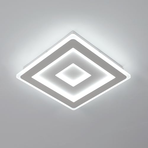 Comely LED Deckenleuchte Quadrat, Moderne 42W 4725LM Acryl Deckenlampe, 30cm LED Beleuchtung für Schlafzimmer, Wohnzimmer, Flur, 6500K Kaltweißes Licht