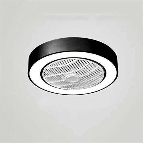 Ventiladores de techo redondos sin aspas con iluminación Ventilador invisible Luz de techo LED Control remoto Regulable Ventilador ultra silencioso Lámpara de ventilador Lámparas ajustables Lámpara