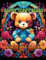 Happy Teddy Bears: Coloring Book for Kids : Age : 4 - 10